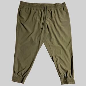 TEK GEAR Women's Size 3X Green Joggers with Pockets Elastic & Drawstring Waist